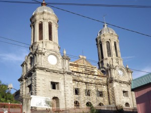 West gable wall steel reinforced concrete